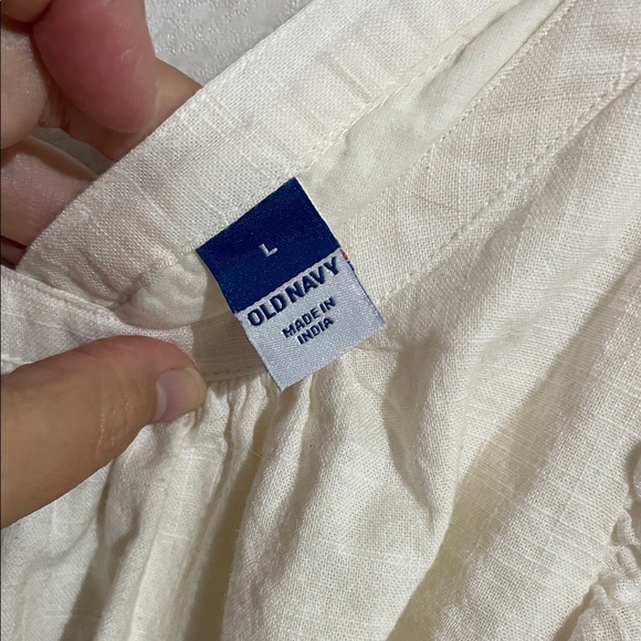 Old Navy Off Cotton White Lace Sleeve Dress - Picture 7 of 8